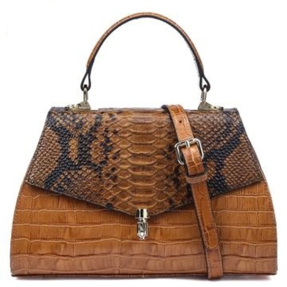 New! Embossed Genuine Leather Handbag!